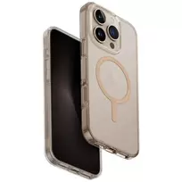 Uniq Clario Magclick įkrovimo dėklas, skirtas iPhone 16 Pro – skaidrus auksinis