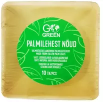 Gogreen Palmių lapų dubenėliai Go žalias 13x13 cm 10 vnt./ 0,20 kg