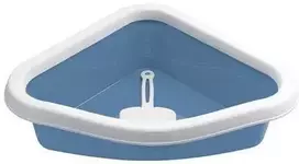 Stefanplast Cat litter box Sprint Corner 56x40x14cm mėlynas baltas