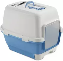 Stefanplast kačių tualetas uždaras Cathy Clever & Smart 58x45x48cm baltas mėlynas