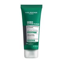 YVES ROCHER SEBO ACTIVE CLEAR PORE CLEARING CHARCOAL veido kaukė, 75 ml