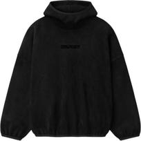 Fear of God Essentials Suede Fleece Modern Hoodie Vintage Black Men Tops 192HO256941F S
