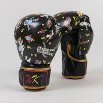 Kids Child Muay Thai Boxing Gloves Boy Girl Kickboxing Sparring Martial Arts Punch Training Mittens DEO 4oz juoda
