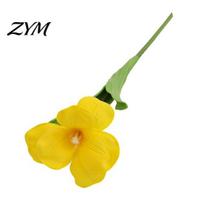 Artificial Opening Tulip with Stem, Realistic Fake Flower, Faux Low Maintenance Plant Bloom for Wedding Party Home Office Table Centerpiece Decoration