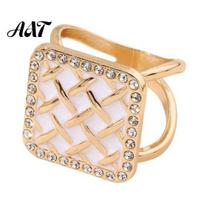 Fine Electroplated Scarf Ring Grid Square Ring, Rhinestone Silk Clip, Decorative Durable Fastener Slide Elegant Wrap Holder for Women Neckerchiefs