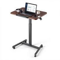 Standing Desk, Adjustable Height Mobile Stand Up Desk with Tilting Desktop, 650 x 480 mm Small Computer Sit Stand Rolling Workstation with 4 Casters,