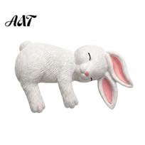 Shelf Sitter Decoration Sleeping Bunny Figurine for Edge, Lying Rabbit Resin Sculpture Animal Desk Accessories Ornament, Statue Home Office
