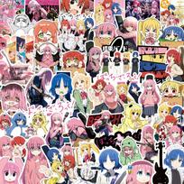 50Pcs Anime BOCCHI THE ROCK! Stickers Toy for Kids Toy DIY Motorcycle Helmet Phone Skateboard Cartoon Decal Sticker Toys