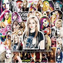 10/30/50pcs Girl Singer Avril Ramona Lavigne Stickers Rock Music Album Decals DIY Phone Luggage Guitar Cool Graffiti Sticker Toy