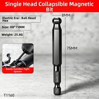 Ball End Hex Screwdriver Bit Steel Magnetic Driver Bit New Ball End Hex Bit H5*75mm-H8*75mm