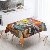 Food Illustration Tablecloth Oil-proof Tablecloth Waterproof Picnic Fabric Nordic Home Decoration 100x145cm