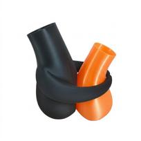 Abstract Hug Shape Art Flower Arrangement Vase 3D Printed Split Hugging Plastic Plants Pot  Office Style B