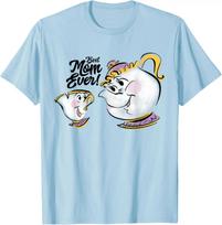 Hot Fashion Casual Disney Beauty and The Beast Chip Mrs. Potts Best Mom Ever T-Shirt S-4XL Four Seasons L