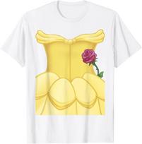Hot Fashion Casual Disney Beauty and Beast Belle Halloween Dress Costume T-Shirt S-4XL Four Seasons XL