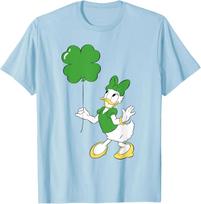 Hot Fashion Disney Daisy Duck 4-Leaf Clover Balloon St. Patrick's Day T-Shirt S-4XL Four Seasons XL
