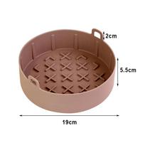Air Fryer Silicone Tray Square & Round Oven Baking Silicone Pot Fried Chicken Basket Mat Reusable Liner Airfryer Accessories