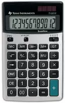 Texas Instruments TI-5018 SV, Stalinis, Bazinis, 12 skaitmenų, 1 eilutė, Juoda, Sidabras