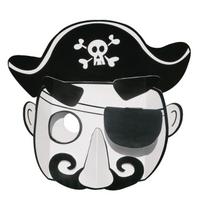 MégaCréa DIY - Child's 3D mask pirate captain strong card to color and assemble gryna