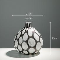 Black and White Polka Dot Glass Vase Hydroponics Terrarium Flower Vase Flowerpot Flower Arrangement  Home Decoration Accessories