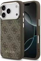 Guess 4G MagSafe dėklas skirtas Apple iPhone 17 Pro rudos spalvos