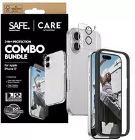 „Panzer Glass CARE by PanzerGlass“ madingas „Combo 3in1“ dėklas + stiklas + objektyvas, skirtas „iPhone 17“