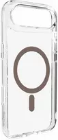 Puro Lite Mag TPU+PC dėklas suderinamas su MagSafe skirtas Apple iPhone 17 Air – skaidrus su rudos spalvos žiedu