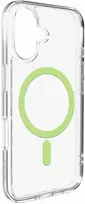 Puro Lite Mag TPU+PC dėklas, suderinamas su MagSafe, skirtas iPhone 17 – permatomas su žaliu žiedu