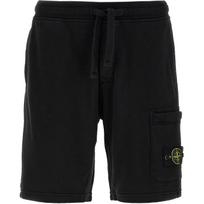 Stone Island Compass Patch Mid Waist Drawstring Casual Shorts Men shorts Black K1S156200012S0051-V0029 XXL