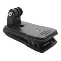 Veiksmo kameros laikiklio kuprinės segtukas 360 laipsnių besisukantis tvirtas rankenos stabilus atramas Universalus veiksmo kameros laikiklis, skirtas Gopro Hero4/3+/3/2, skirtas kalnams juoda