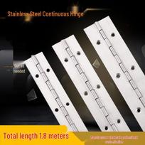 Nerūdijančio plieno pianino vyris spintelės durelėms - 1, 1,2, 1,5 colio variantai 2 inch 1.0 mm thick, 50 mm wide, 1.8 m