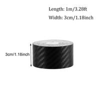 Carbon Fiber Car Tape Black Car Door Edge Guards Side Mirror Anti-Scratch Collision Strip Waterproof Protector Film Tape 3cm 1M||3cm-1M