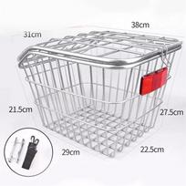 Bicycle Bike Metal Wire Rear Storage Basket Cargo Basket For Folding Bike sidabras