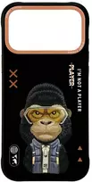 „Nimmy Cool&Cute 2.0 Gorilla“ dėklas, skirtas „iPhone 17 Pro“ - Juodas