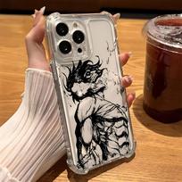 Attack on Titan Karštas telefono dėklas, skirtas Samsung A37 A57 A17 A06 A56 A26 A33 A54 A51 A73 A55 A53 A36 A35 A34 A25 A24 A23 4G 5G Samsung A56 5G brown