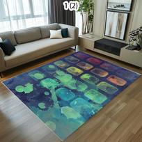 Colorful Building Blocks Carpet Mat Rug Creative Puzzle Design Home Decoration for Kids Room Playroom Living Room Bedroom Decor 50cm x 80cm