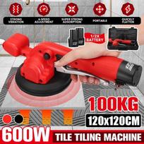 12V 100Kg 600W Tiling Machine For 120x120cm Tiles Floor Laying Machine with 2 Battery Automatic Leveling Plastering Tool Tile Vibrator 1*Battery juoda