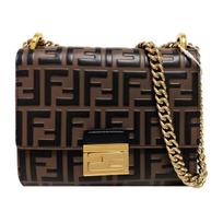 [Pre-Owned] Fendi Kan U Small Bag 'Brown/Black' - Very Good #W8VWAW ONE SIZE