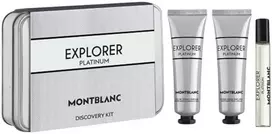 Mont Blanc Set Montblanc: Explorer Platinum Eau De Parfum For Men 7.5 ml + Explorer Platinum Hydrating Kreminis For Face, 30 ml + Explorer Platinum Hydrating Dušo želė All Skin Types, 30 ml