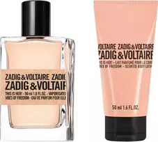 Zadig & Voltaire: This Is Her! Vibes Of Freedom Set rinkinys moterims (EDP, 50 ml + kūno losjonas, 50 ml)