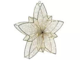 Pakabinama LED sodo dekoracija HOFSOS Žvaigždė 50 cm sidabrinė