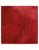 Raudonas shaggy kilimas EVREN, 200 x 200 cm