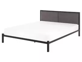 Metalinė lova CLAMART 160 x 200 cm Pilka