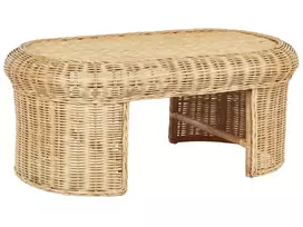 Sodo kavos staliukas LIVADEIA 60 cm 96 cm natūralaus rotango