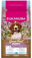 Šunų maistas - EUKANUBA Be grūdų šuniukams mažiems/vidutiniams jūrų žuvies 3kg