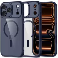 „Tech-Protect MagMat MagSafe“ dėklas, skirtas „iPhone 17 Pro Max“ – permatomas – tamsiai mėlynas Mėlyna