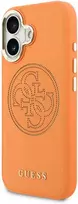 Guess PU Perskirtasated 4G dėklas skirtas Apple iPhone 17 oranžinės spalvos