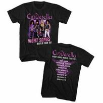 Cinderella Rock Band Concert T-shirt - Night Songs World Tour '86 L