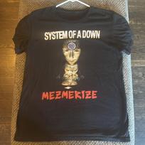System of a Down Mezmerize Black Graphic Print Cotton Crew Neck Tee, Mens Large Unisex T-Shirt XXXL
