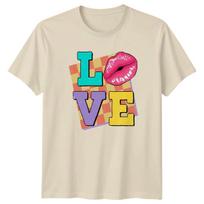 Love T-Shirt Retro Pop Art Valentines Day Gift For Him And Her XXXL