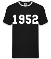 1952 College Style - Mens Ringer - 71st Birthday Gift Present 71 Ideas XXXL